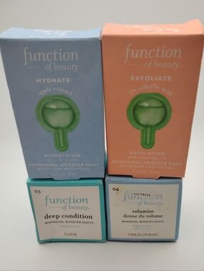 Function of Beauty Hydrate & Exfoliate #Bodygoal#Hairgoal Booster Shots Bundle